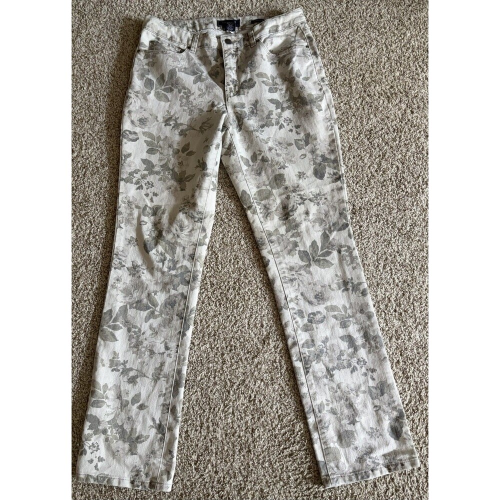 Women's Charter Club Lexington Straight Leg Floral Jeans, Size 8